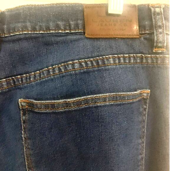 Lauren Ralph Lauren Jeans Womens 12 Blue Mid Rise Boot Cut Denim Med/ Dark Wash - Picture 6 of 10
